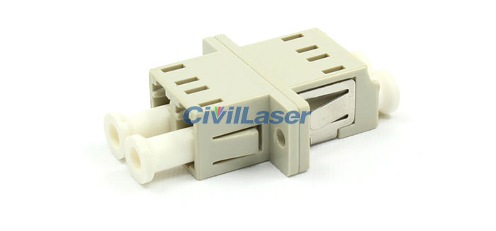 Multimode Double Core Plastic Beige LC Fiber Optic Adapter